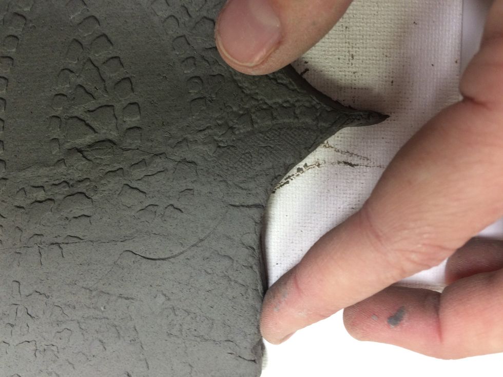 Use your finger tips to smooth the rough edges.