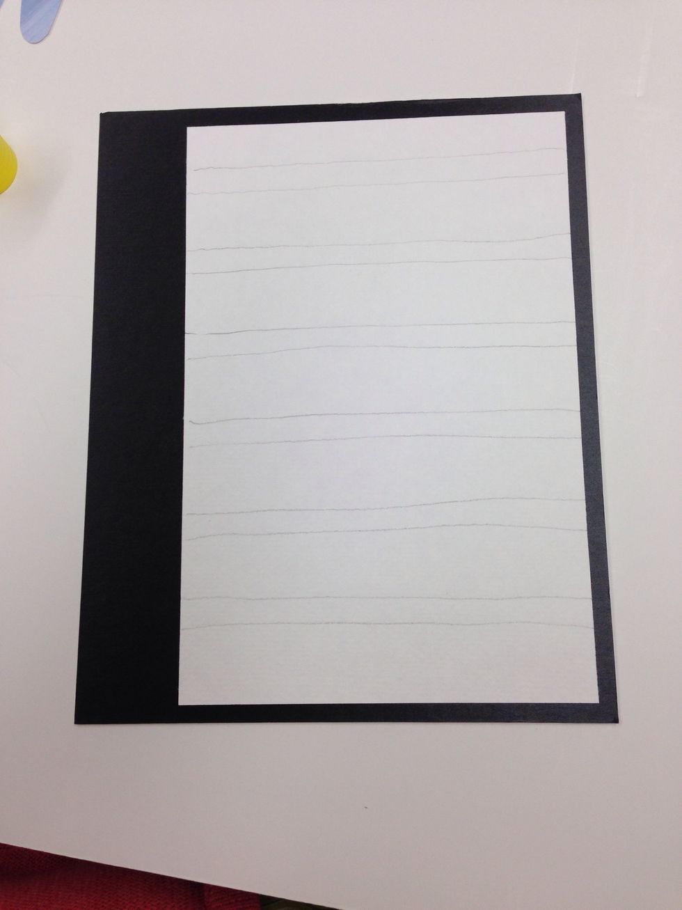 Use your glue stick to adhere the watercolor paper to your mat board. Be sure to put glue stick all the way to the edges and press them down firmly to keep them from curling up.