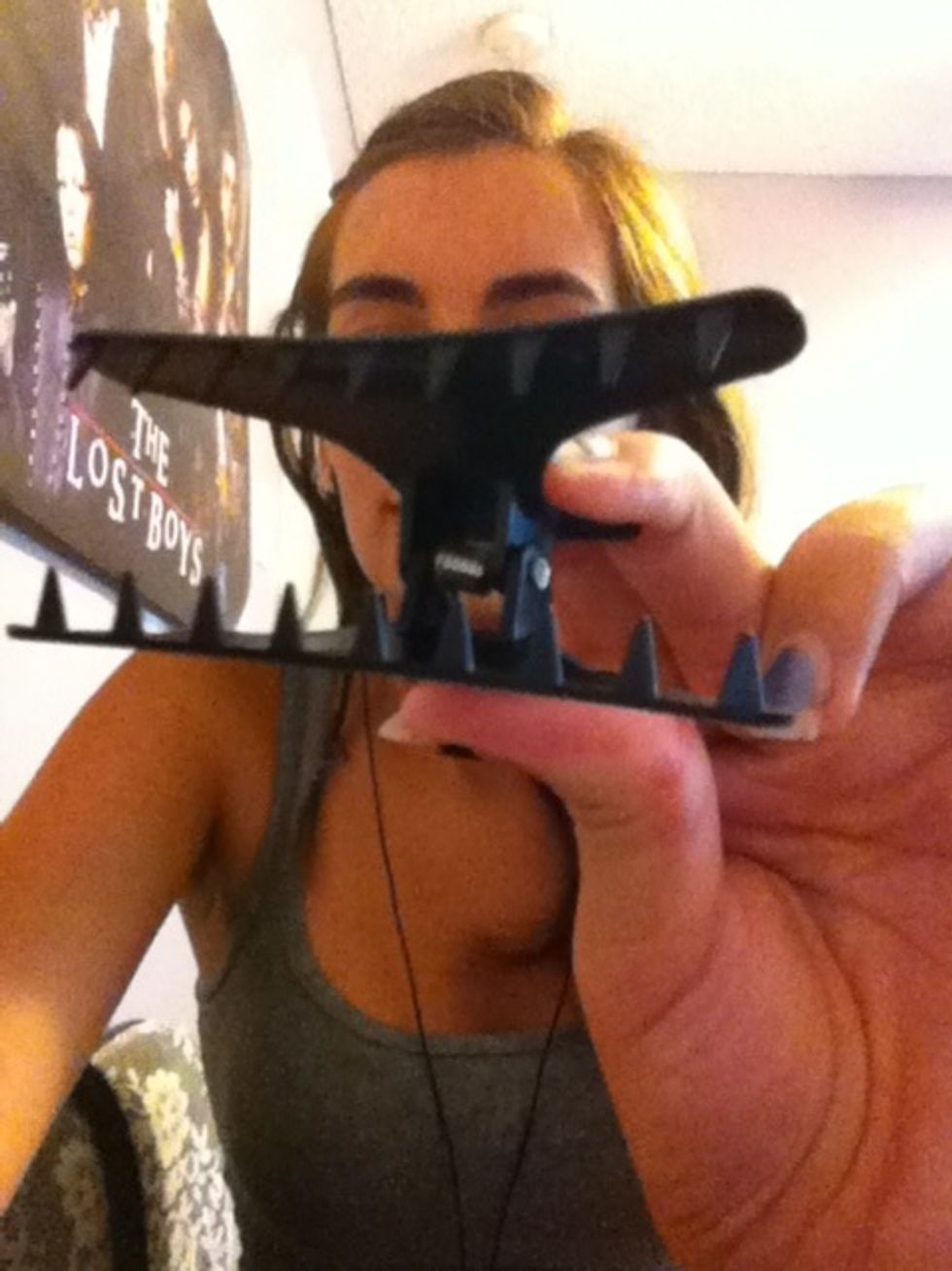 Use your hair clip to keep the rest of your hair out of the way while you work.