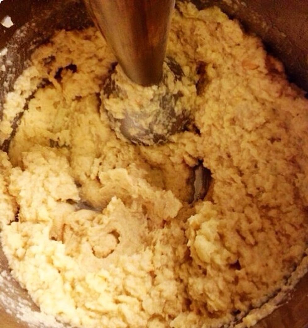 Use your hand mixer to make a pur\u00e9e.