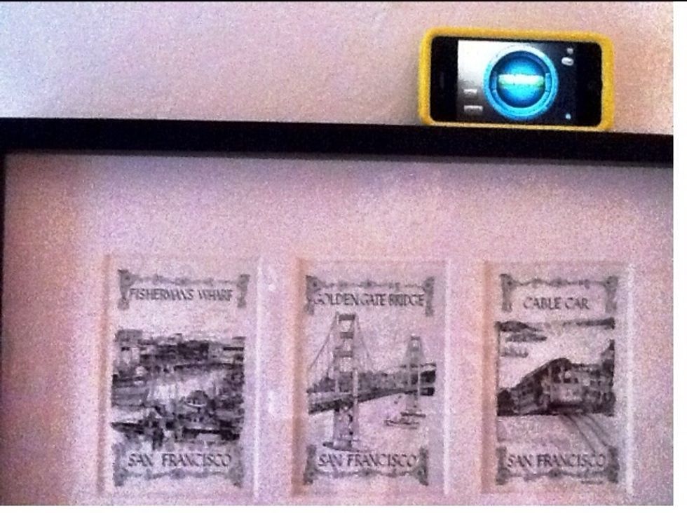 Use your handy iPhone level to make sure your frames aren't crooked.