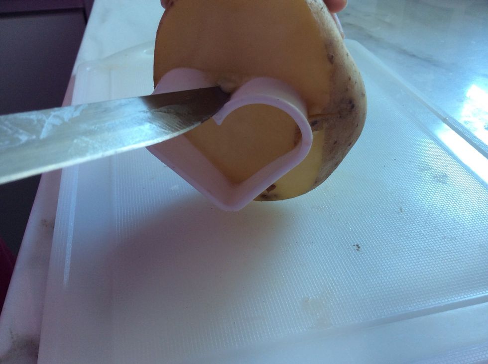 Use your knife to trim and scrape off the little extras