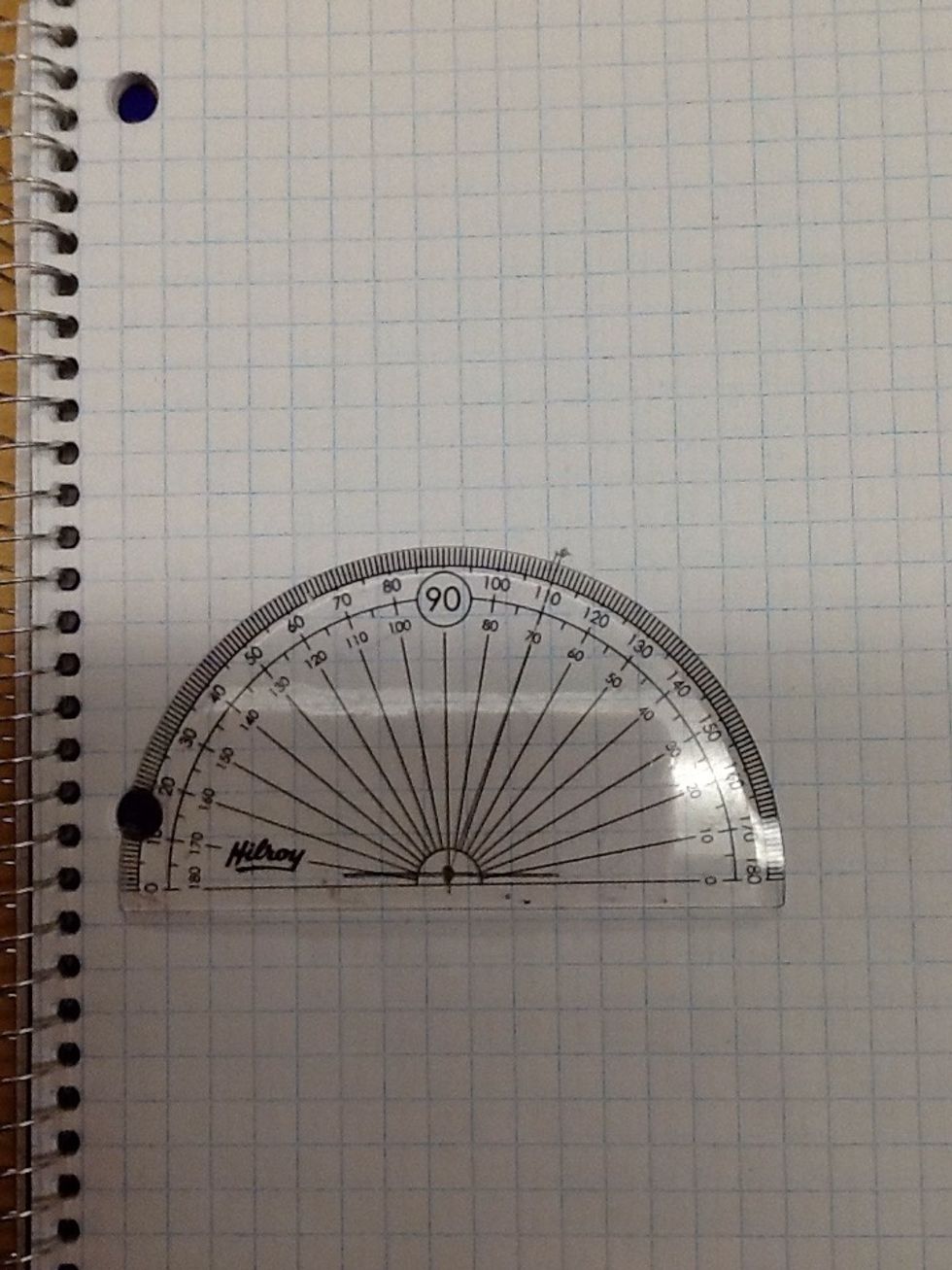 Use your protractor and check if the angle is the right measure (110).