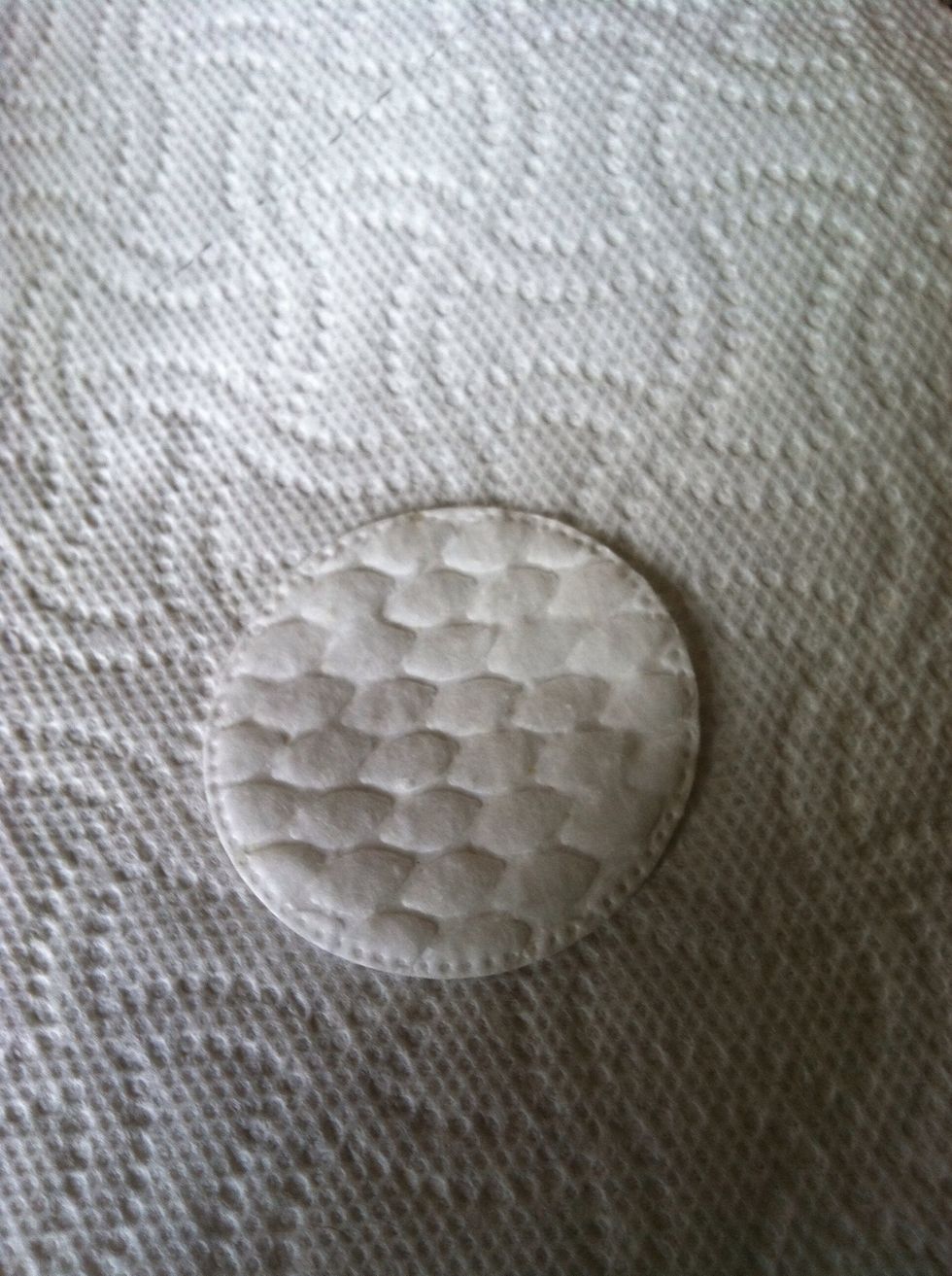 Use your round cotton pad for applying rice water to your face as a wash.