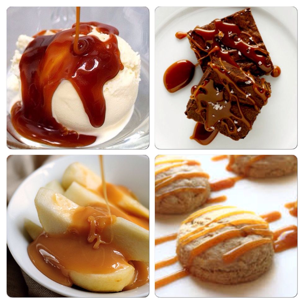 Use your salted caramel sauce on ice cream, brownies, apples or other fruit, cakes, scones, cookies, and even bread.