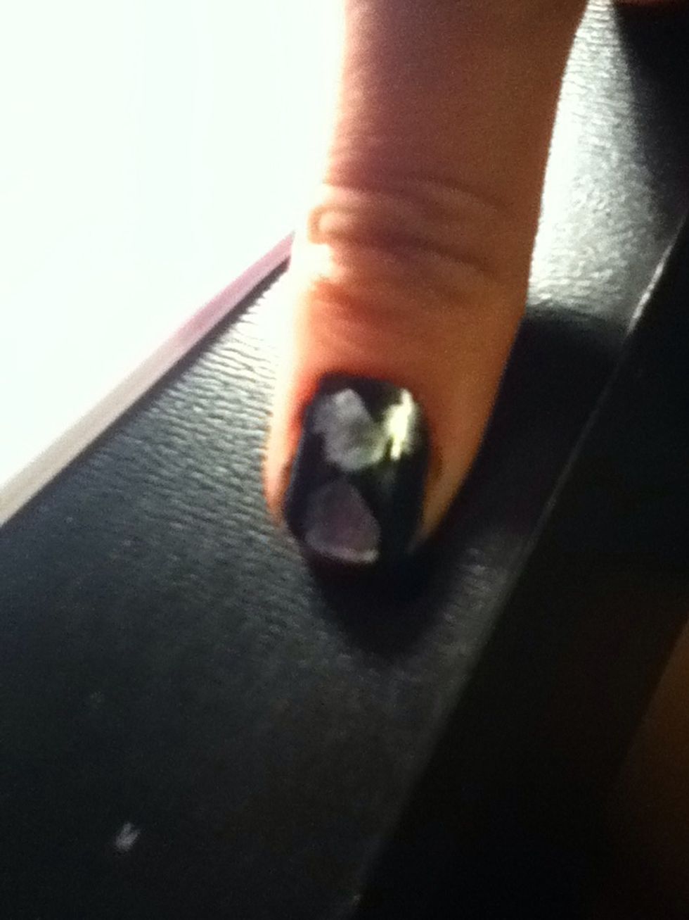 Use your sponge to blot on the metallic blue