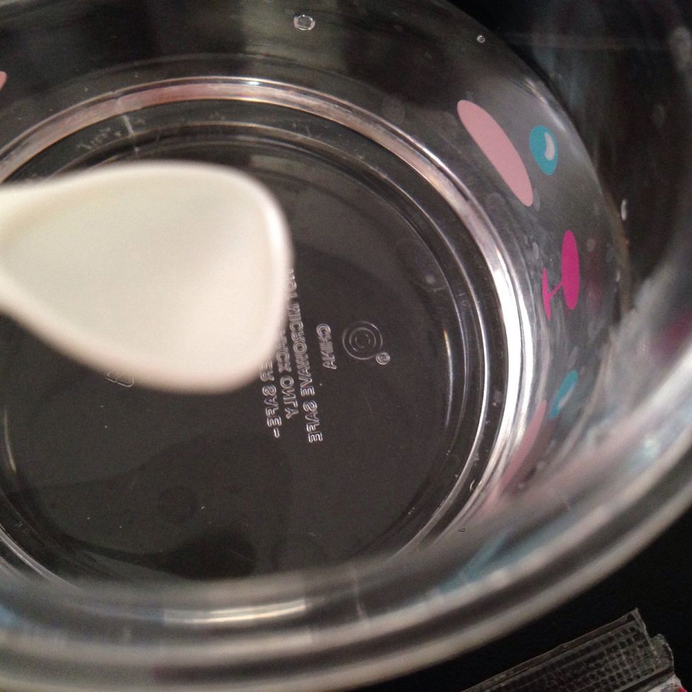Use your spoon to get one spoonful of water that's it just ONE!