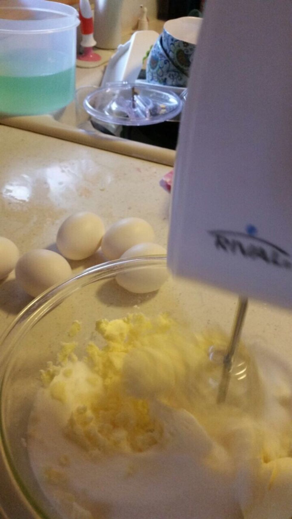 Use your whisk to make sure it gets beaten up pretty good