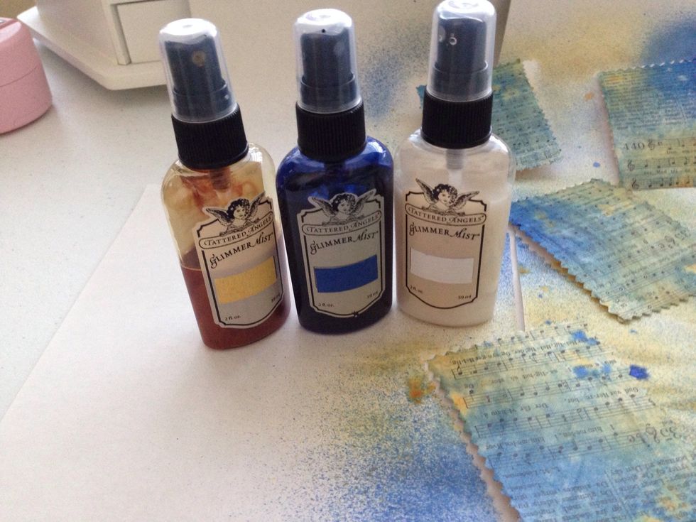 Used a couple of different color sprays.