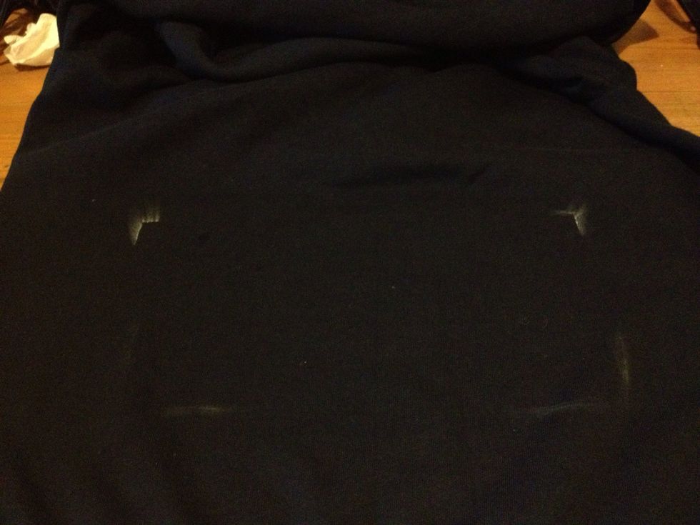 Used chalk to mark it. You can easily remove it with a damp cloth or your finger with saliva j/k \ud83d\udc45\ud83d\udca6\u261d