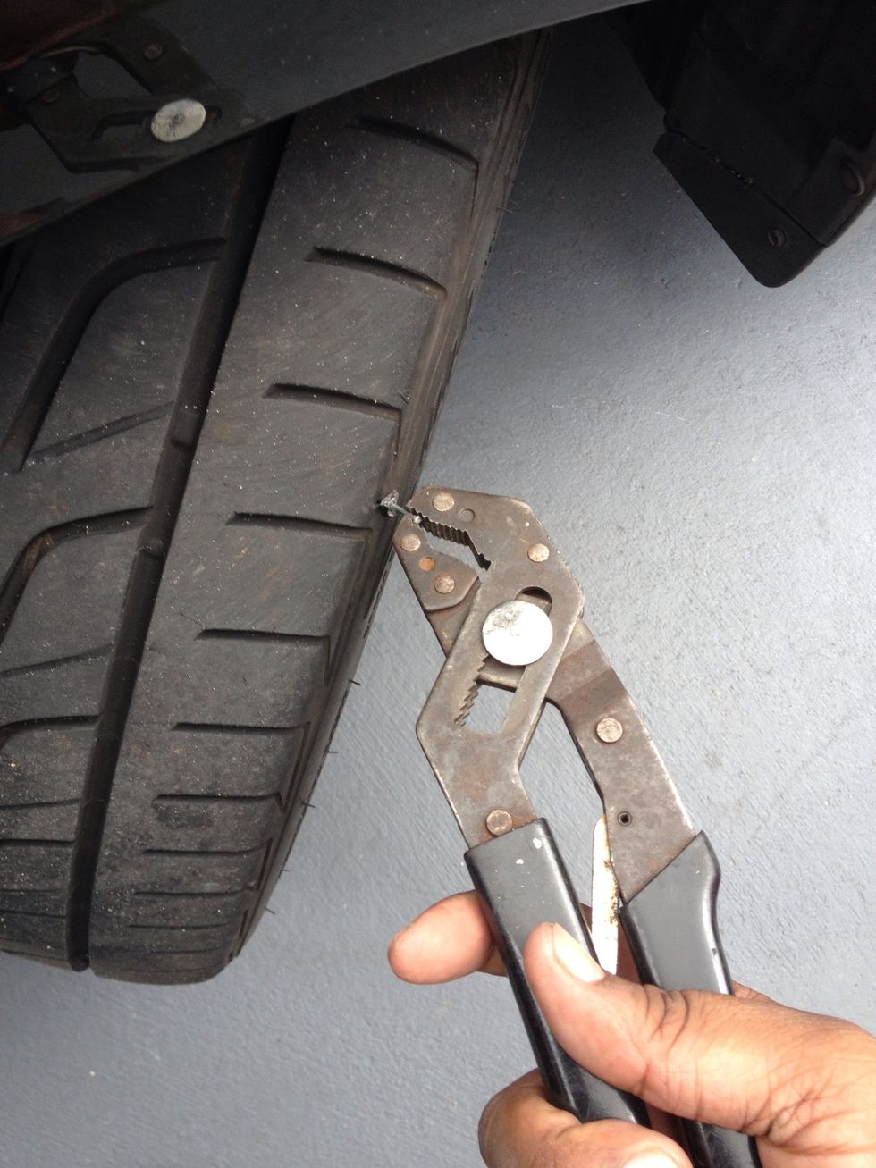 Used my pliers to pull it out.