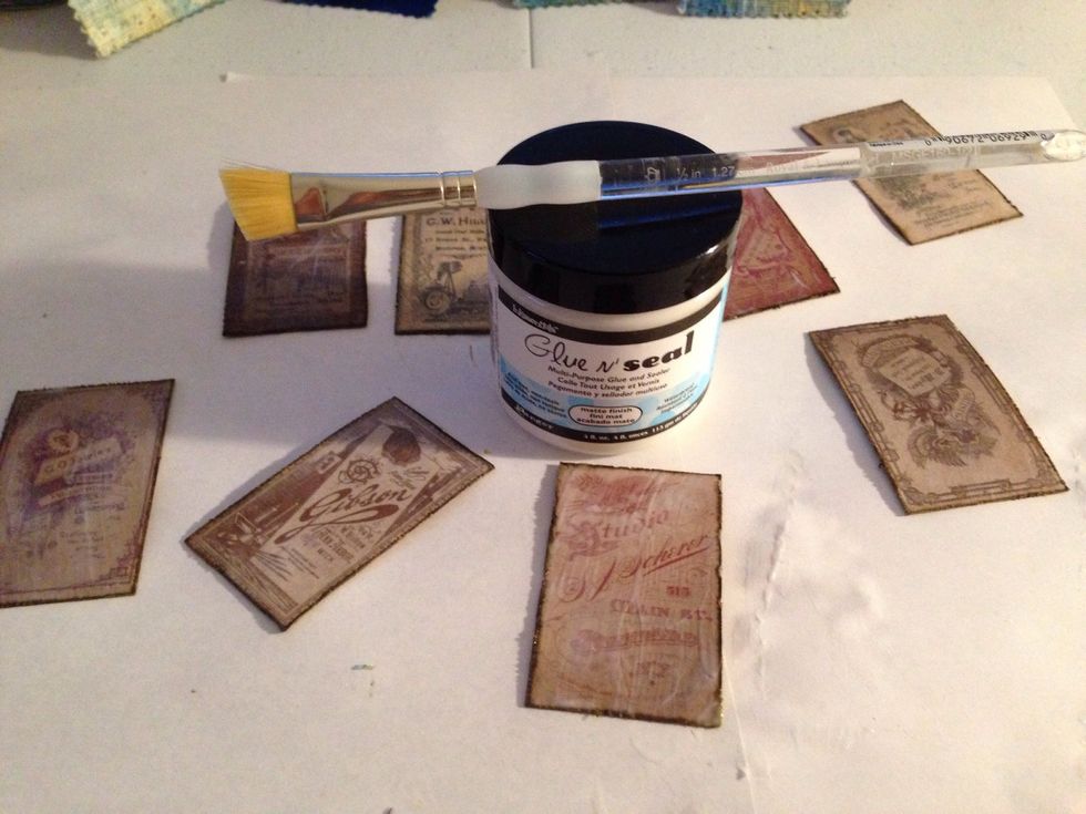 Used Ranger's Glue n' seal on Tim's pattern paper.