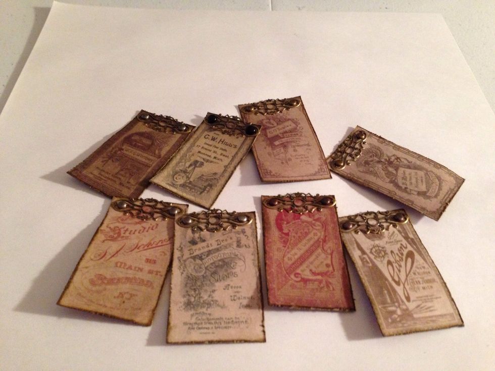 Used some metal embellishments on the pattern paper.