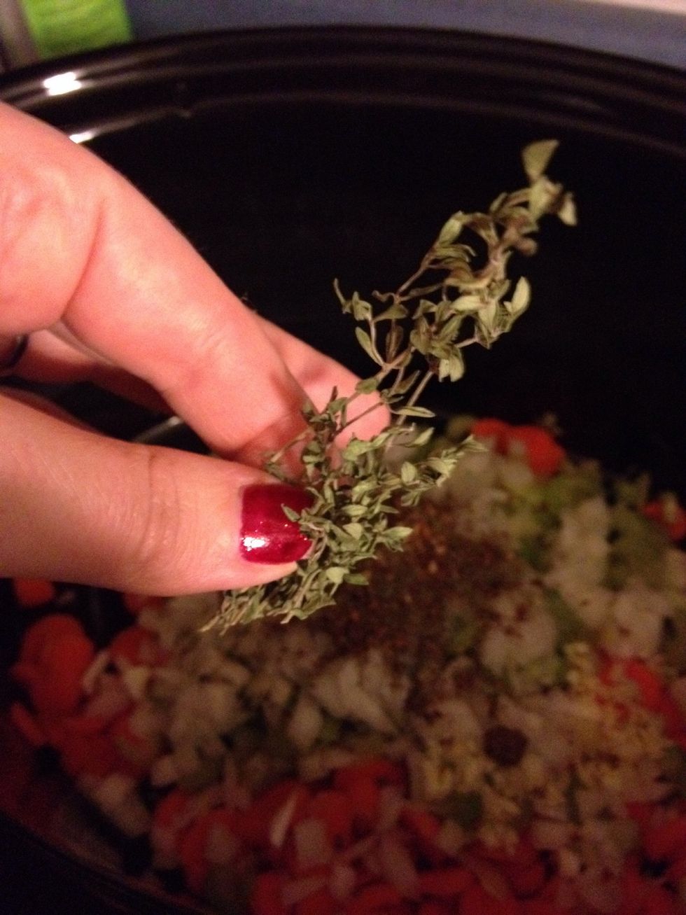 Used thyme I dried from my herb garden this year!