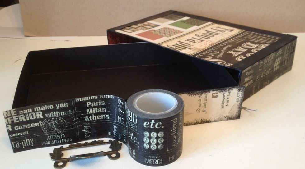 Used washi tape around the chest box and front drawer.