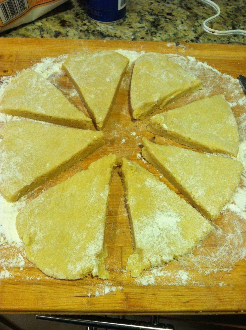 Using a cookie cutter or a knife, form the scones into whatever shape you please! The yield will vary depending on the size and shape you choose.