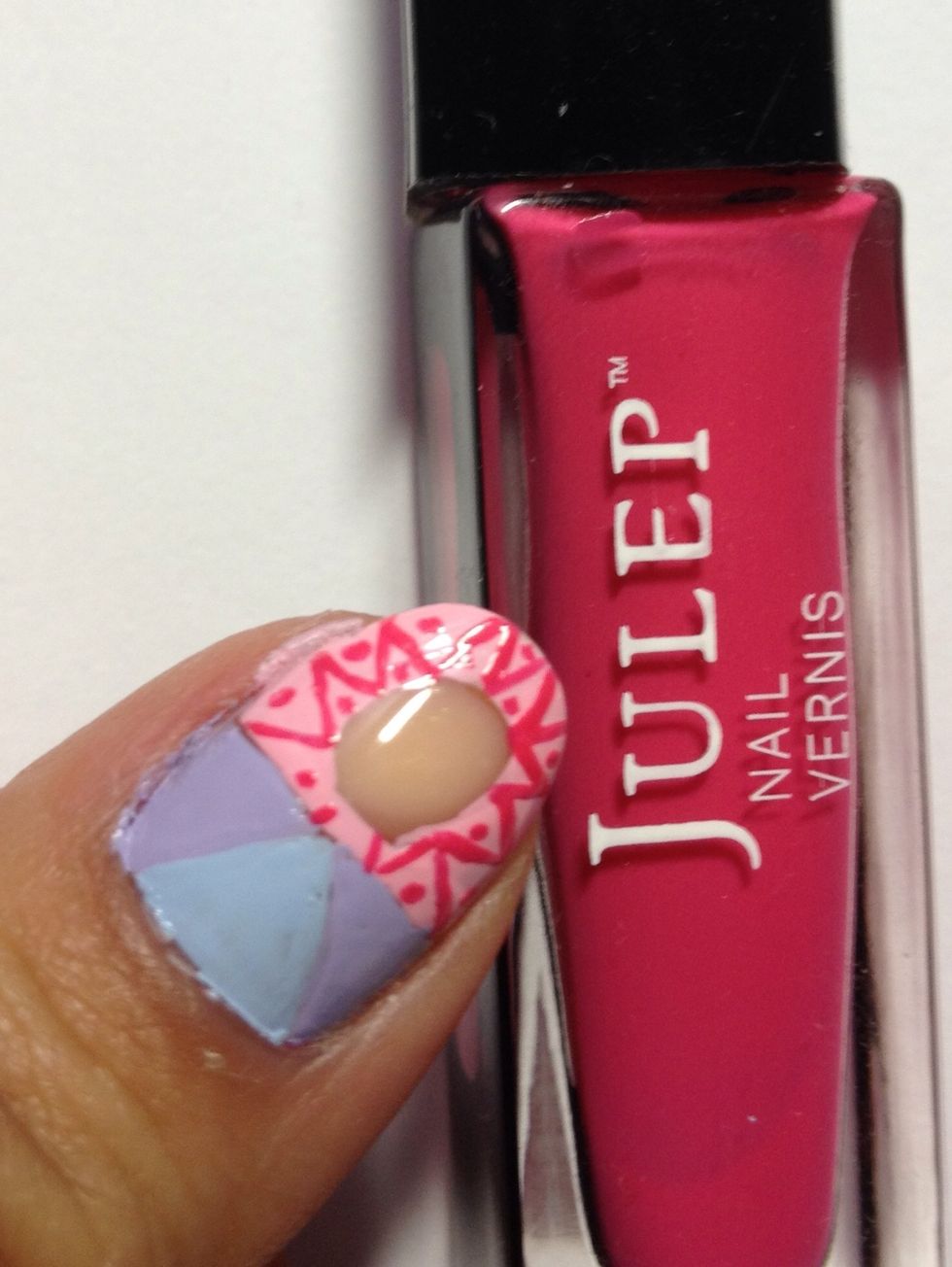 Using a darker shade create a pattern. Can be as simple or complex as you want.