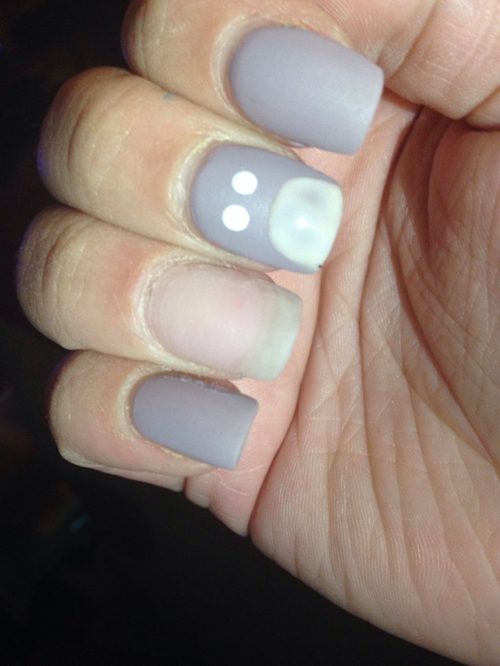 Using a dotting tool to create eye whites