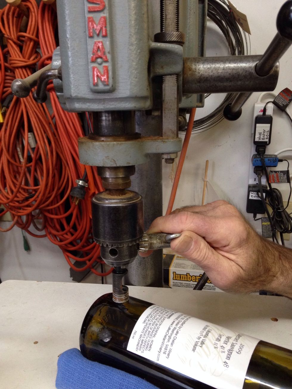 Using a drill press adds more stability to the procedure. It keeps the drill bit from drifting off-center.