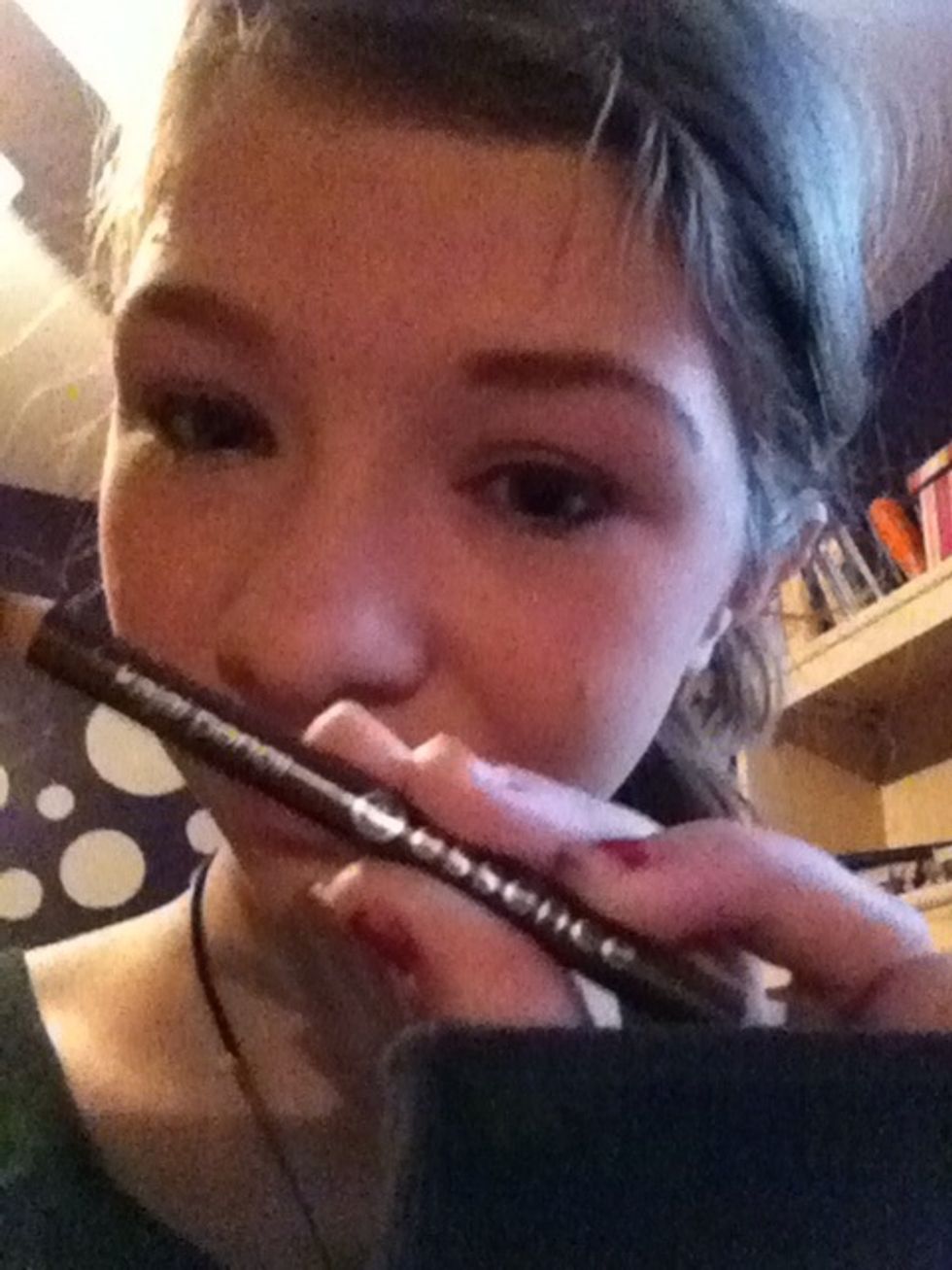 Using a kohl pencil liner, line your lower water line! This one is the Kajal pencil by Essence(: