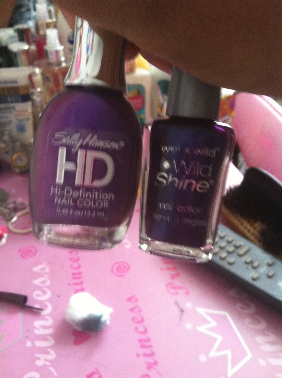 Using a light purple and a dark purple