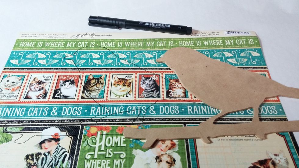 Using a pen or pencil trace your shape.