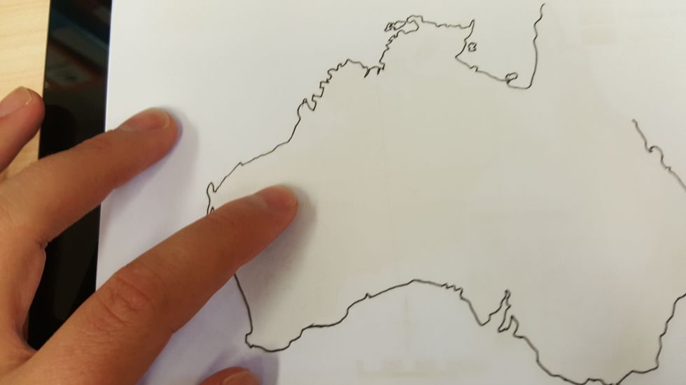 Using a pencil and tracing paper - trace the outline of one of the other maps. Use a window or the screen of a tablet for backlighting to make this easier.