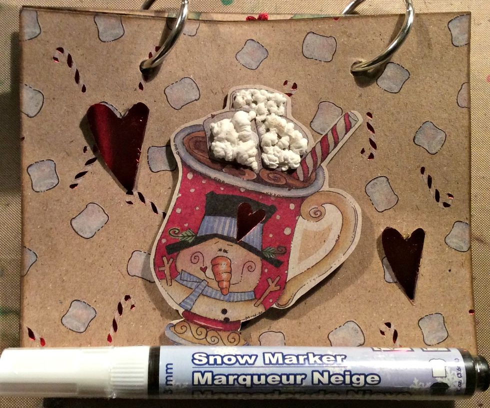 Using a Snow Marker for the marshmellows. I really kept this album simple because I will be handling it while cooking.