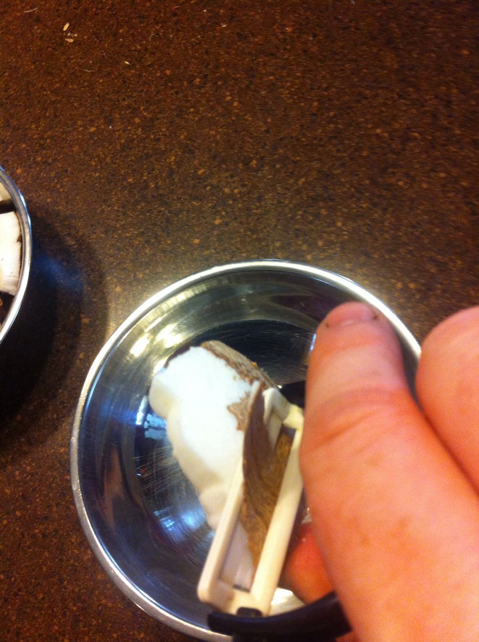 Using a vegetable peeler, scrape off the rest of the husk.