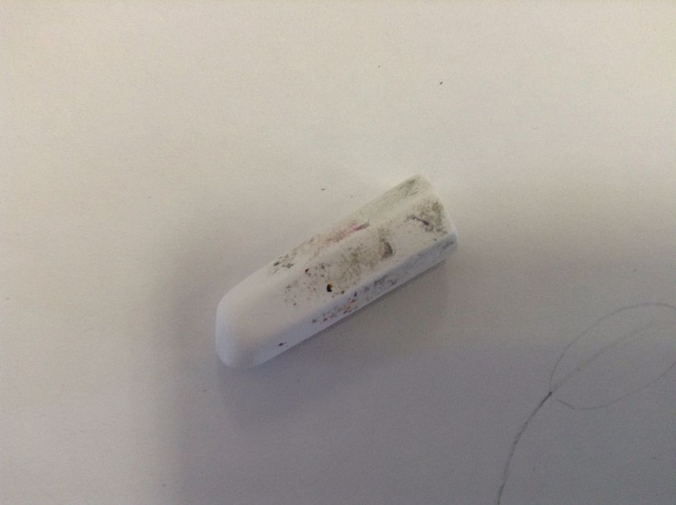 Using a white oil pastel, go over ALL the lines you have drawn.