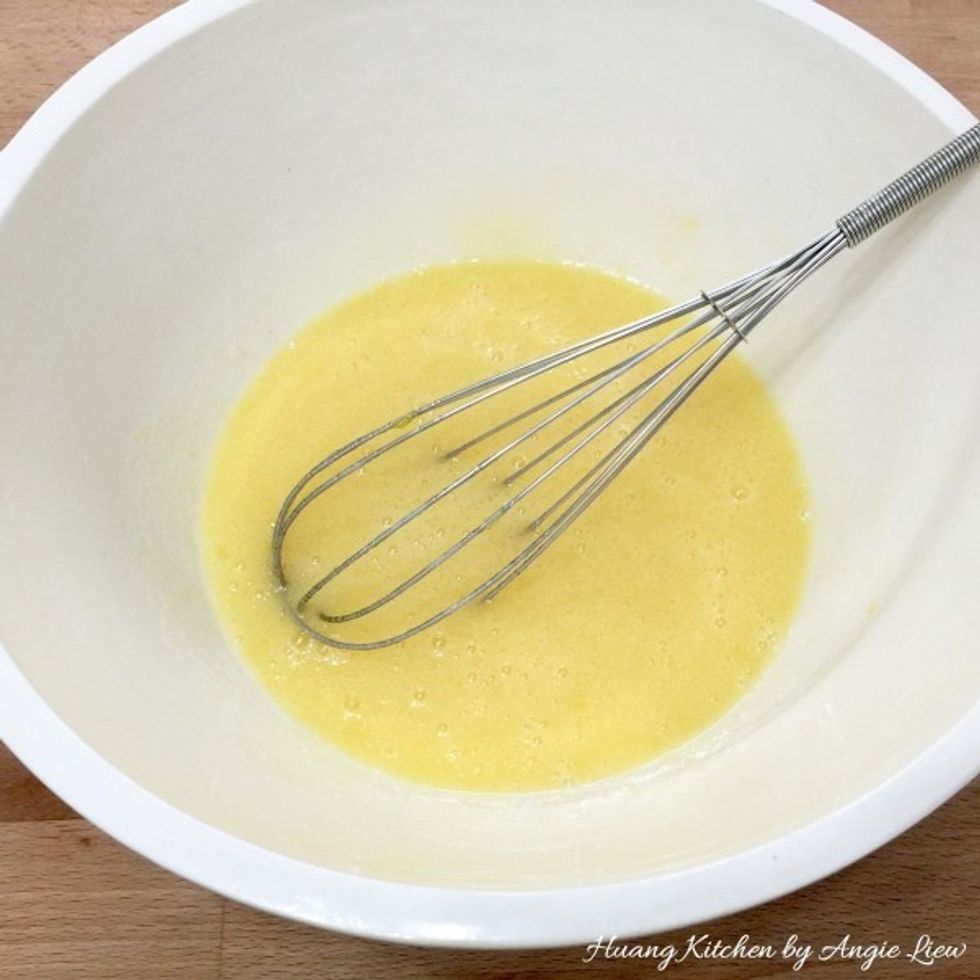 Using a wire whisk, beat until well combined and the sugar is dissolved.