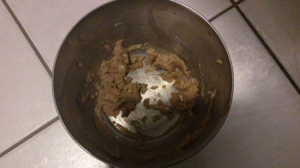 Using an electric mixer, beat butter and sugars until light and fluffy, scraping down bowl as necessary.