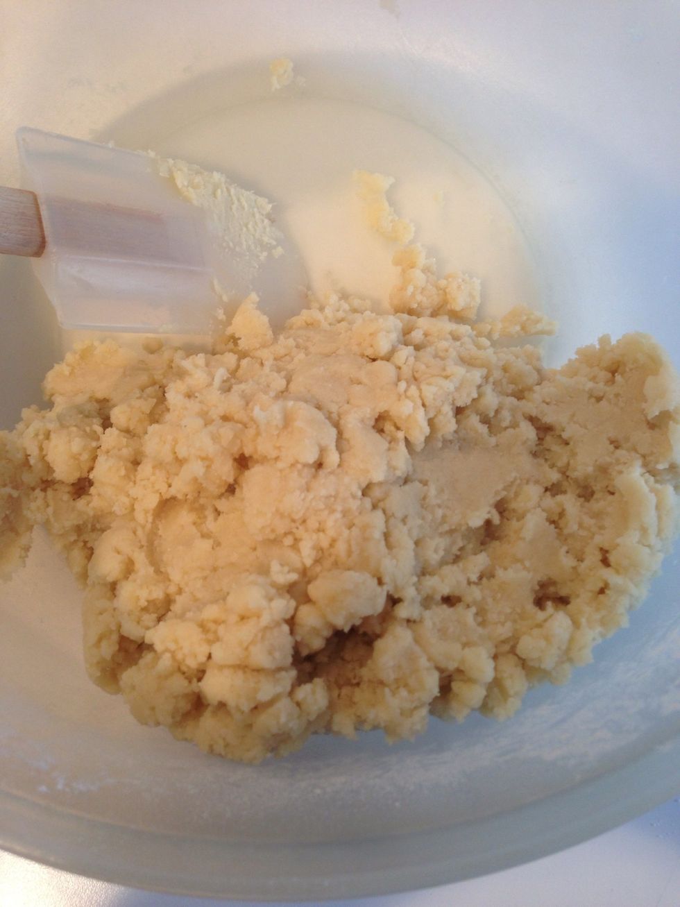 Using an electric mixer, mix until thoroughly combined. Scrape down side of bowl if needed.