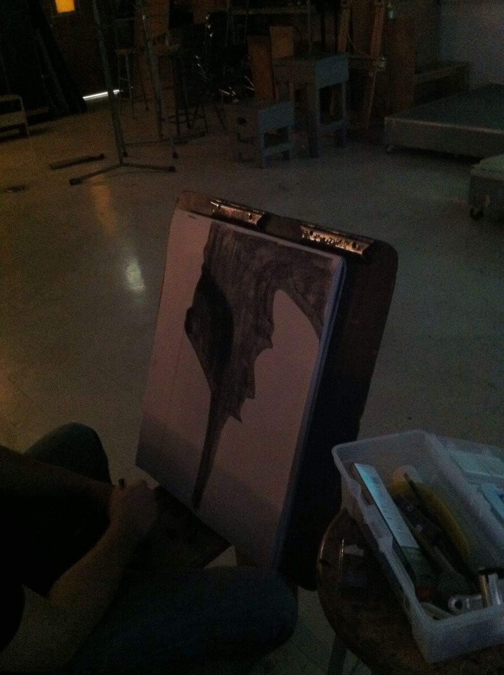 Using negative space to set up the composition.