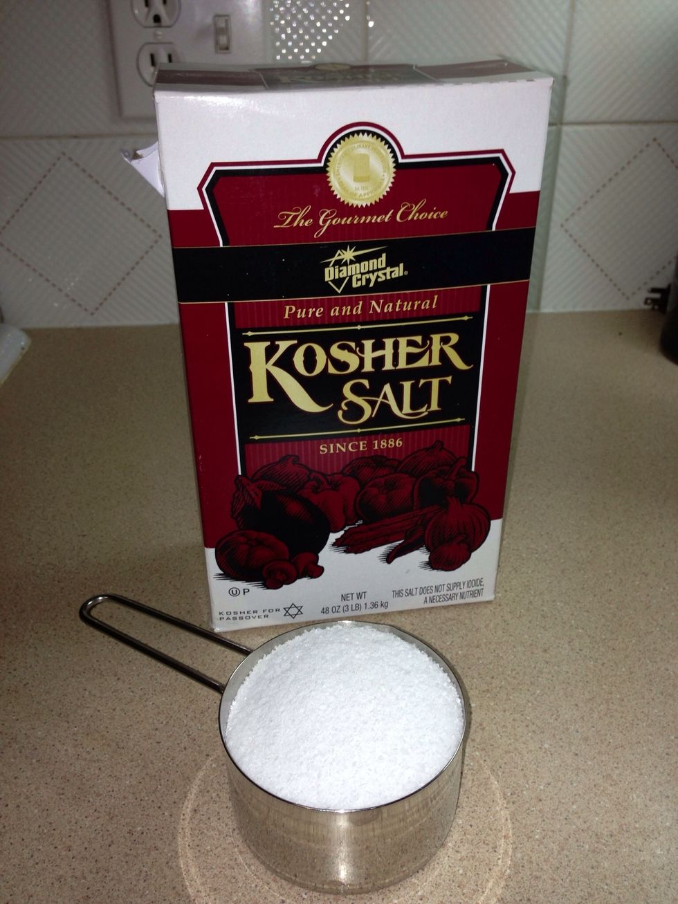 Using only kosher salt, mix it in the container in a dilution of 1 cup of salt to 16 cups of water. Repeat if you need more liquid to cover the bird.