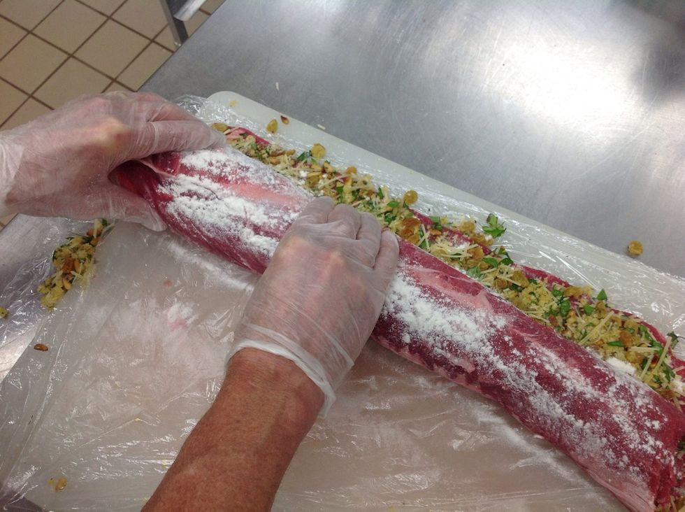 Using plastic wrap roll up tight adding more activa as you go