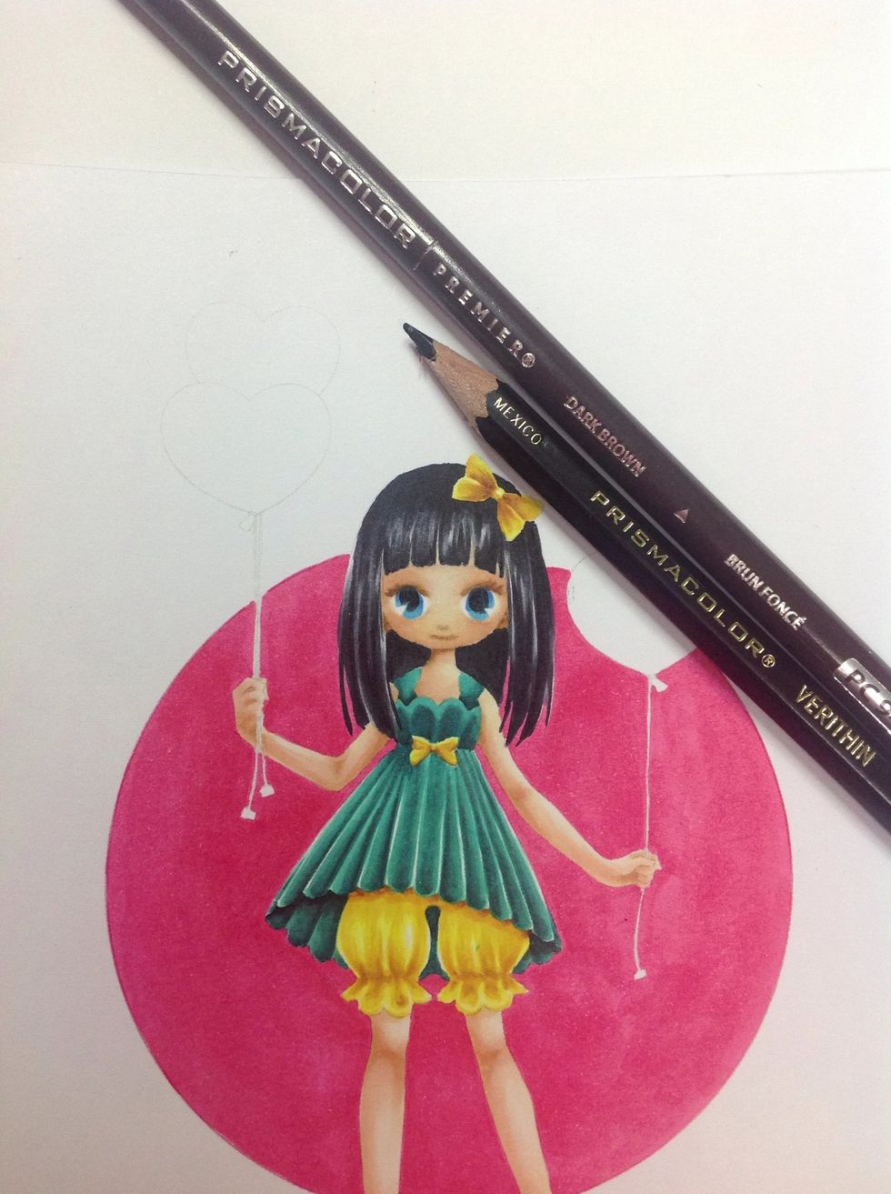 Using sharp pencils, draw in missing features.