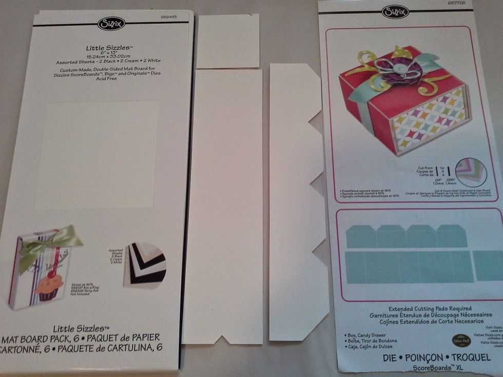 Using Sizzix Eileen Hull Candy Box Die I cut one out of the mat board from Sizzix and may I say I can not get enough of this!