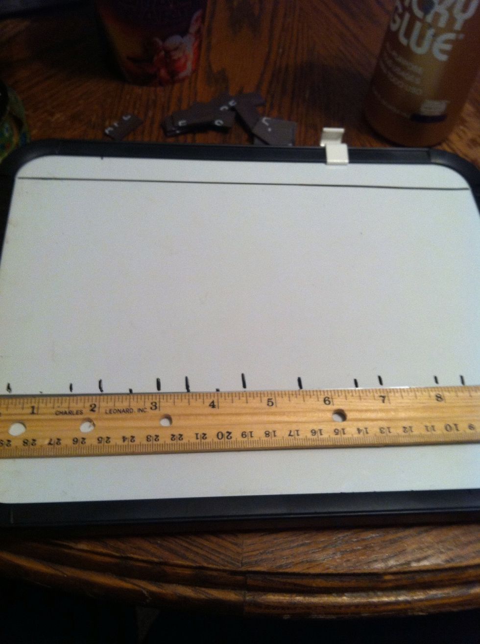 Using the dry erase maker decide how wide you want your columns. Trial and error lol.