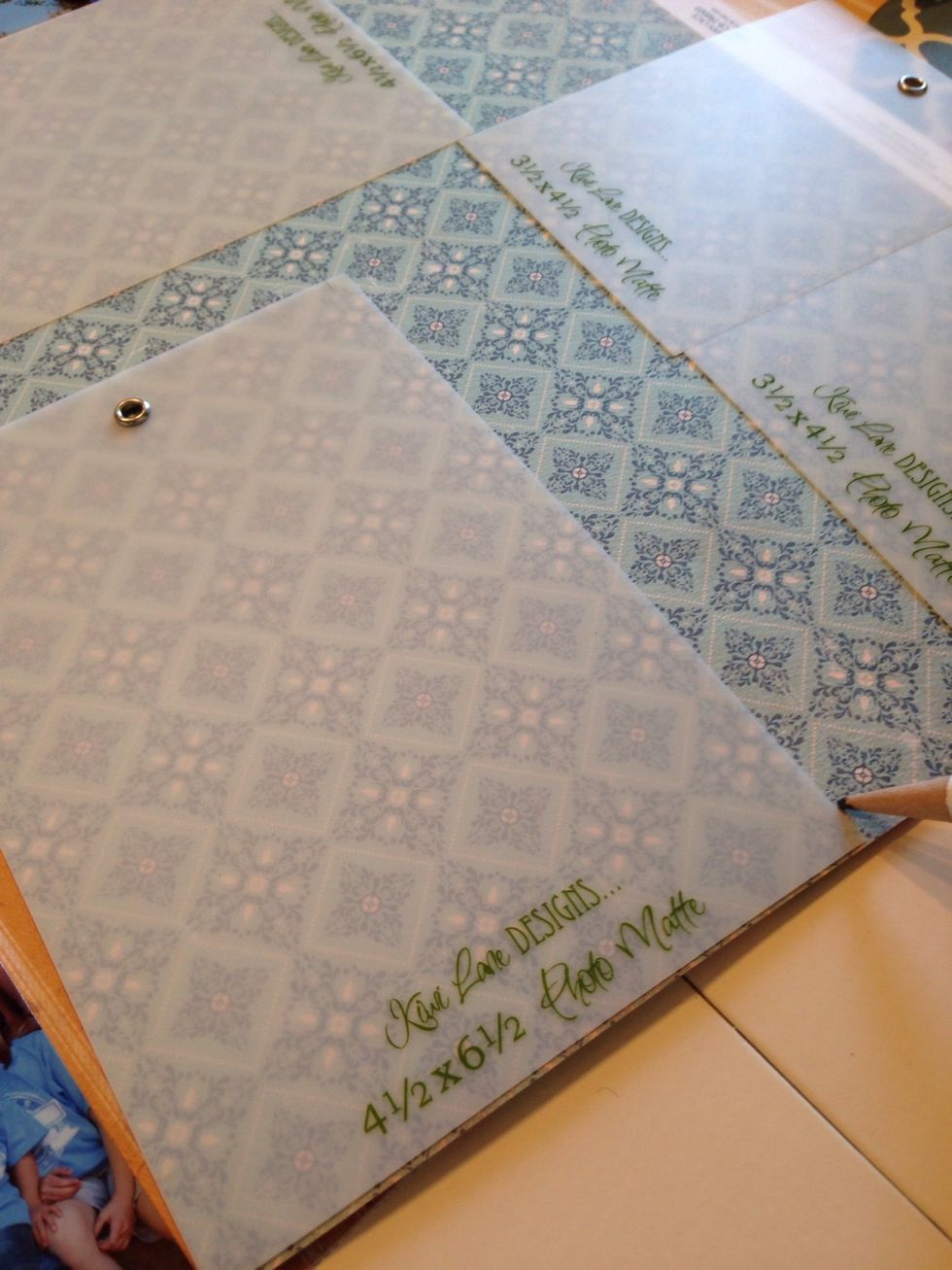 Using the photo mat templates, you can easily get the right size mat for your pictures. Lay the template on your paper and mark the sides to let you know where to trim your paper.