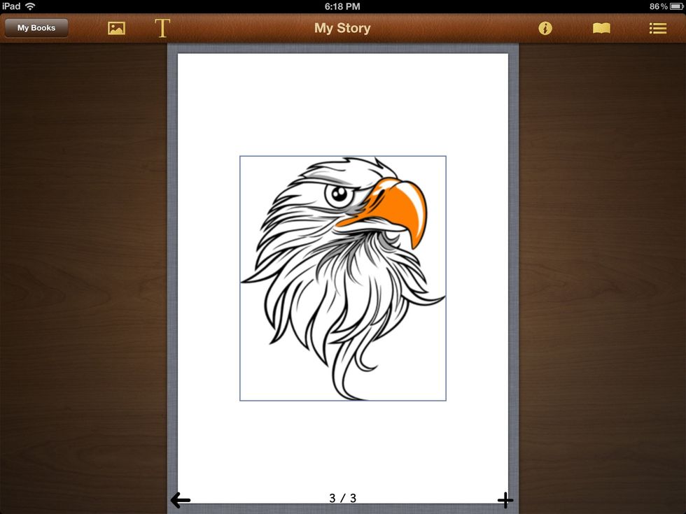 Using the pinching motion and bringing your fingers together makes the graphics smaller
