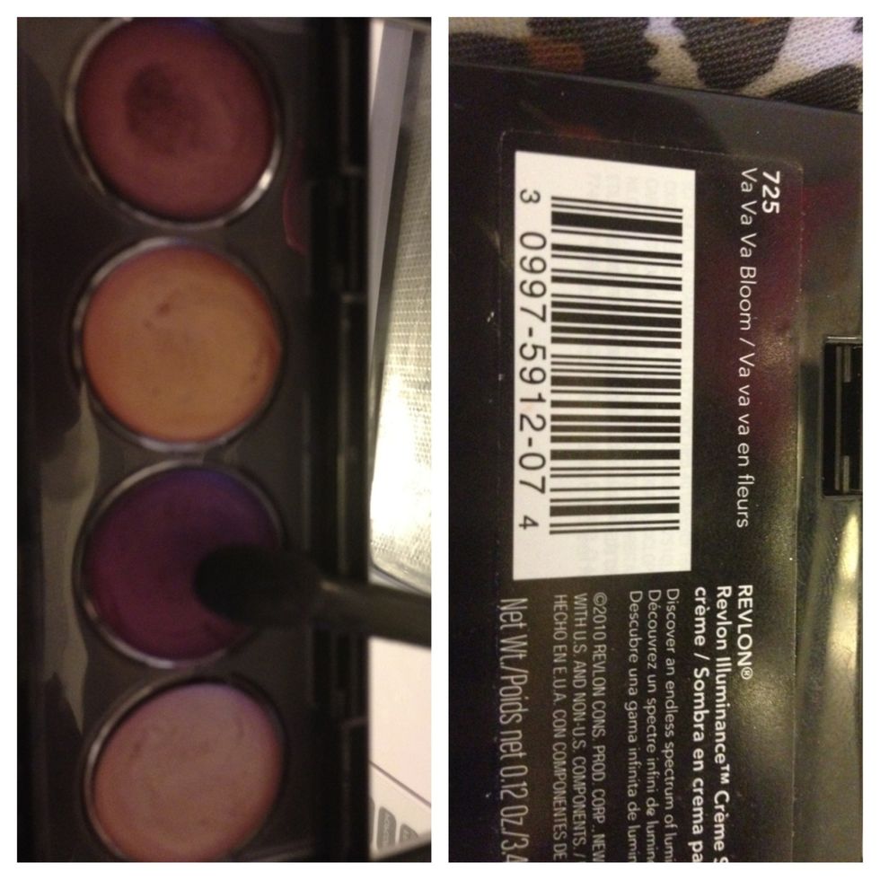 Using the Revlon Illuminance Cr\u00e8me eyeshadow in "Va Va Va Bloom" Swirl the applicator sponge into this dark purple eyeshadow.