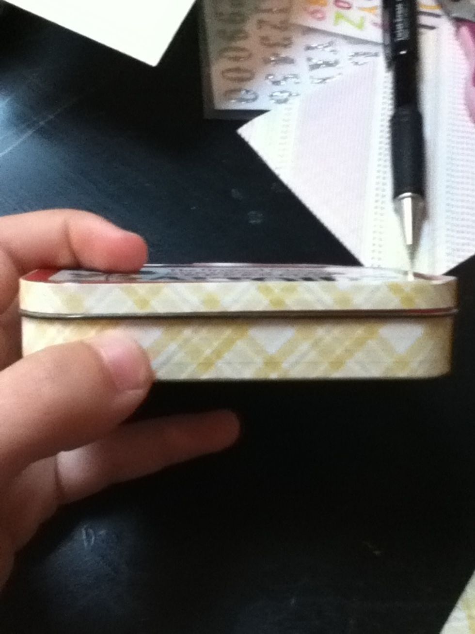 Using the same technique as before, glue the strip as shown.