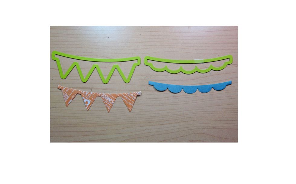 Using the Spellbinder FSJ banner die cut out banners from the Time To Flourish paper line.
