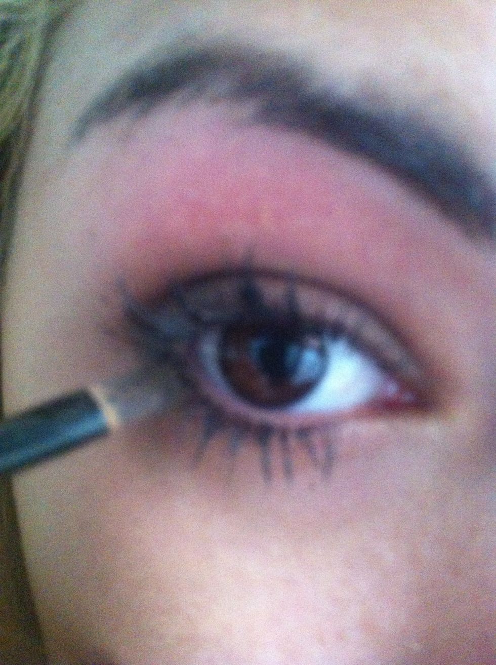 Using this in the corner of my eye at the bottom like eyeliner but below the water line