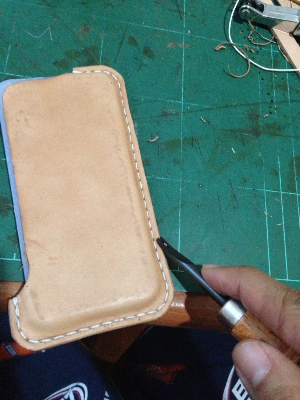 Using your edge beveler rounded the edges..