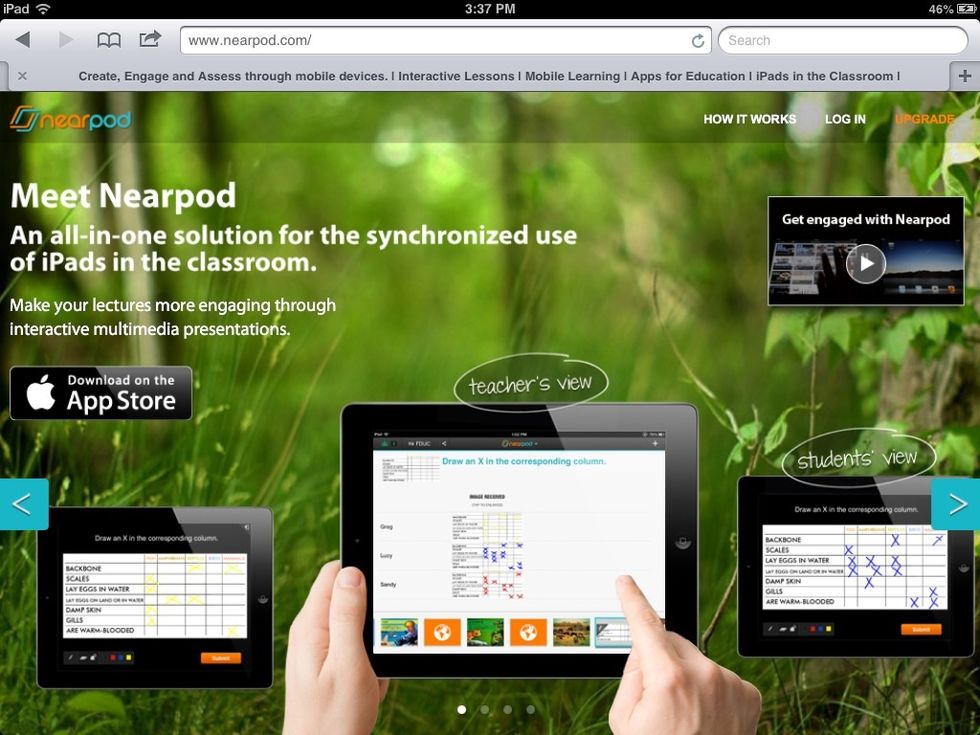Using your PC or Mac, login to Nearpod.com to create your Nearpod presentation.