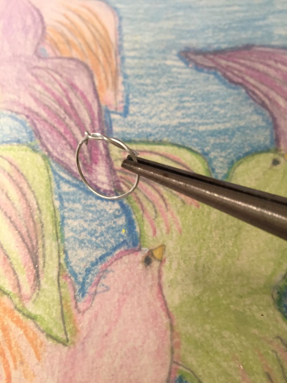 Using your pliers twist the extra wire like shown in the picture