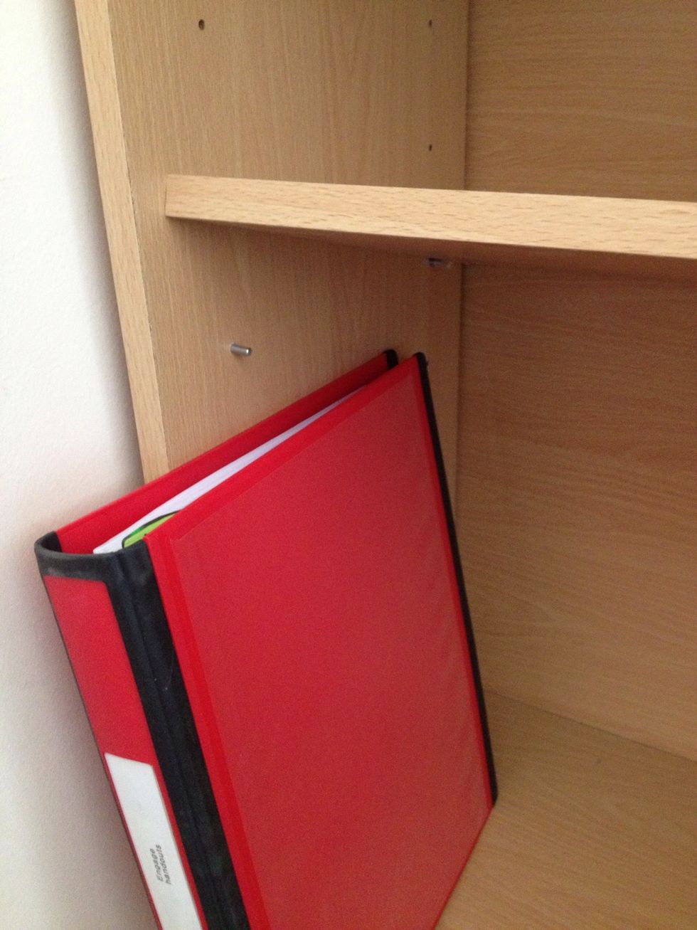 Using your tallest item as a guide, set shelves to the correct hight.