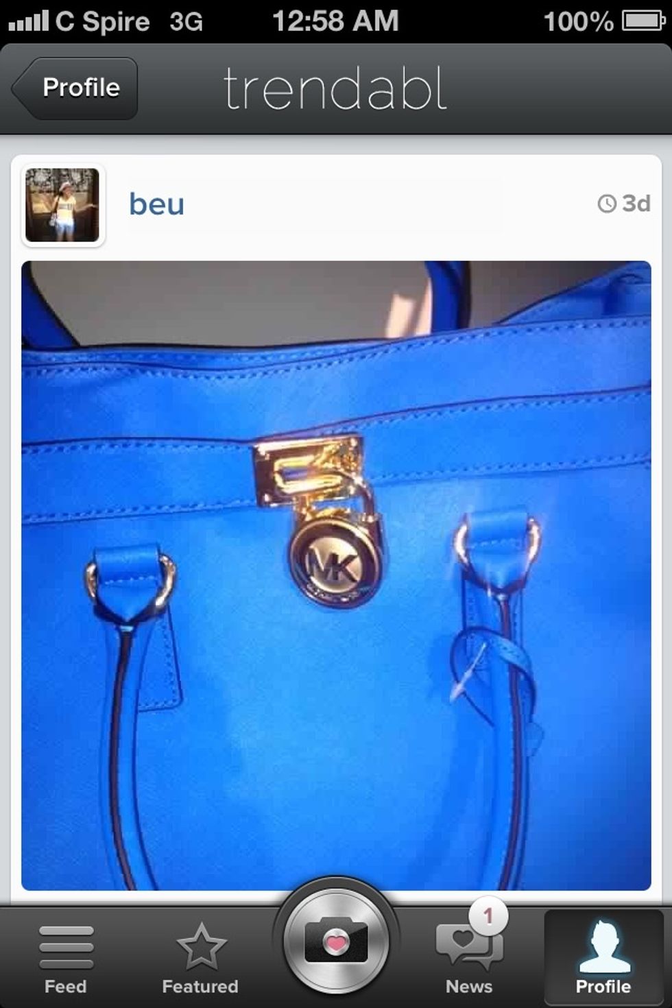 Usually his bag has MK